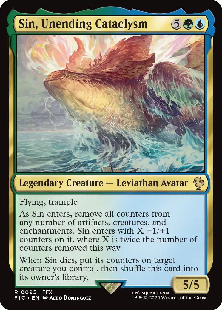 Sin, Unending Cataclysm (Surge Foil) [FINAL FANTASY Commander] | Exor Games Summserside