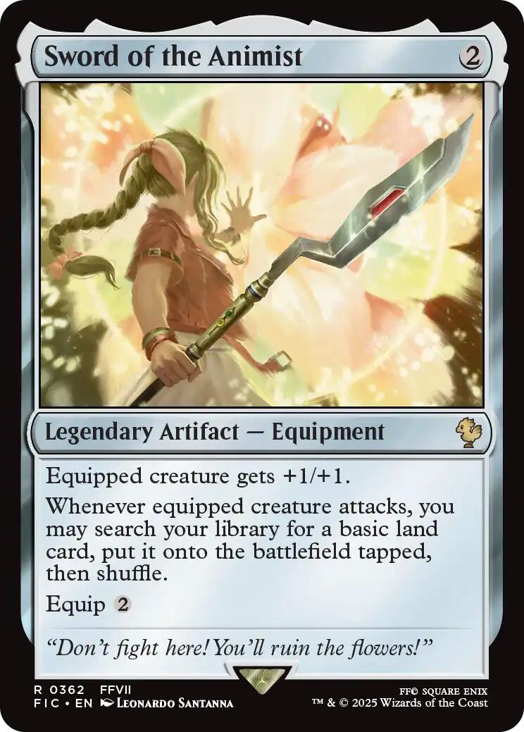 Sword of the Animist (Surge Foil) [FINAL FANTASY Commander] | Exor Games Summserside