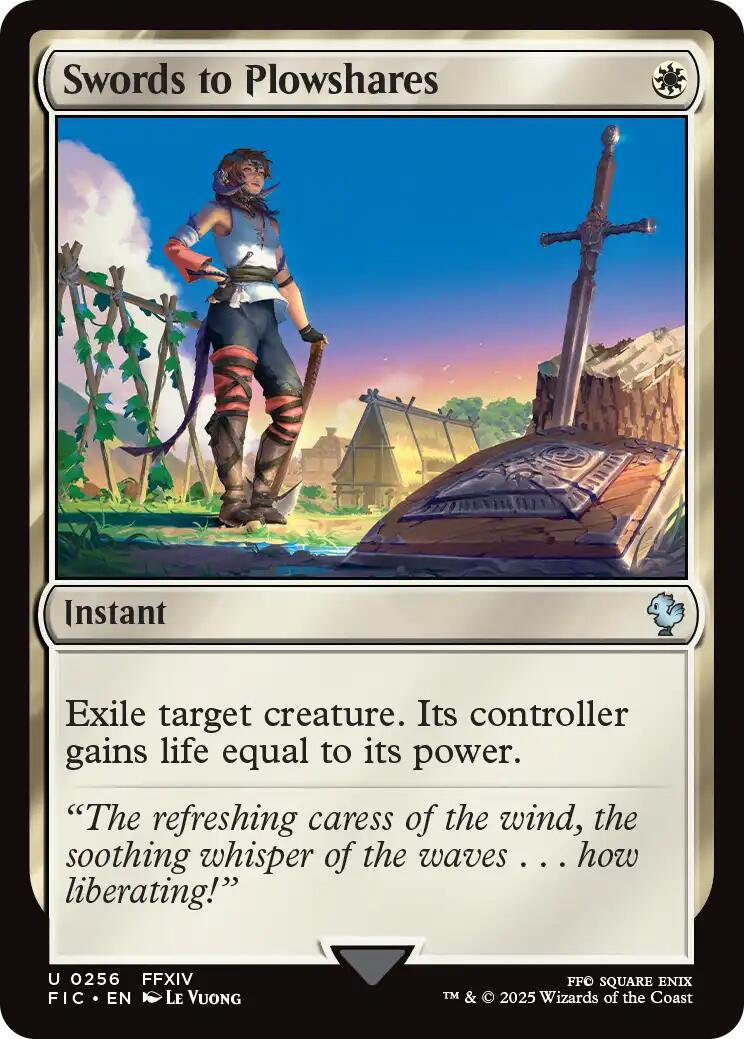 Swords to Plowshares (Surge Foil) [FINAL FANTASY Commander] | Exor Games Summserside
