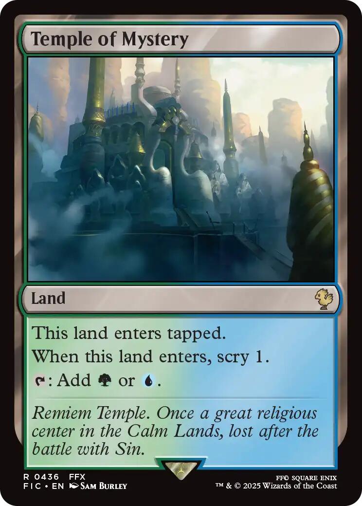 Temple of Mystery (Surge Foil) [FINAL FANTASY Commander] | Exor Games Summserside