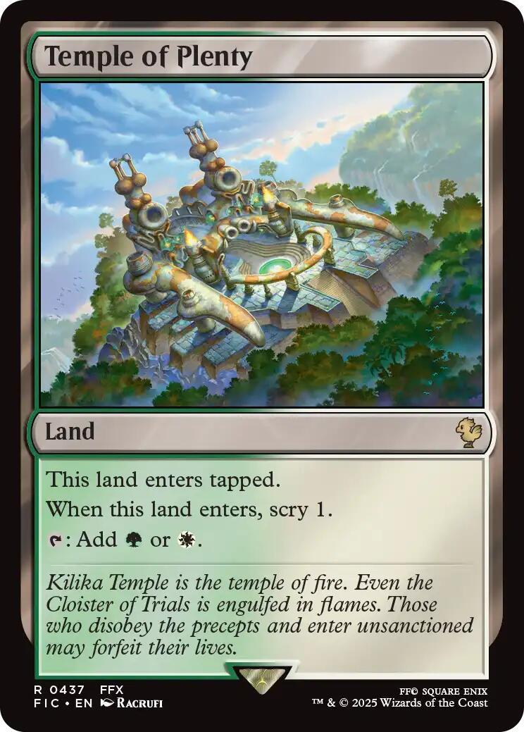Temple of Plenty (Surge Foil) [FINAL FANTASY Commander] | Exor Games Summserside