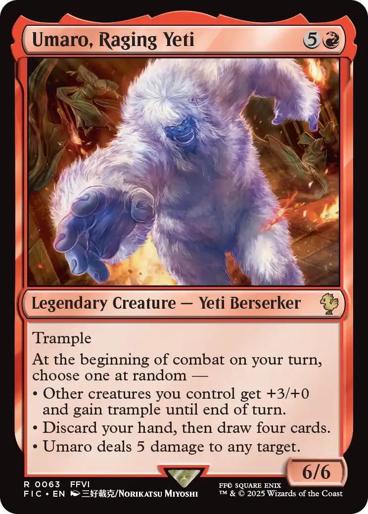 Umaro, Raging Yeti (Surge Foil) [FINAL FANTASY Commander] | Exor Games Summserside