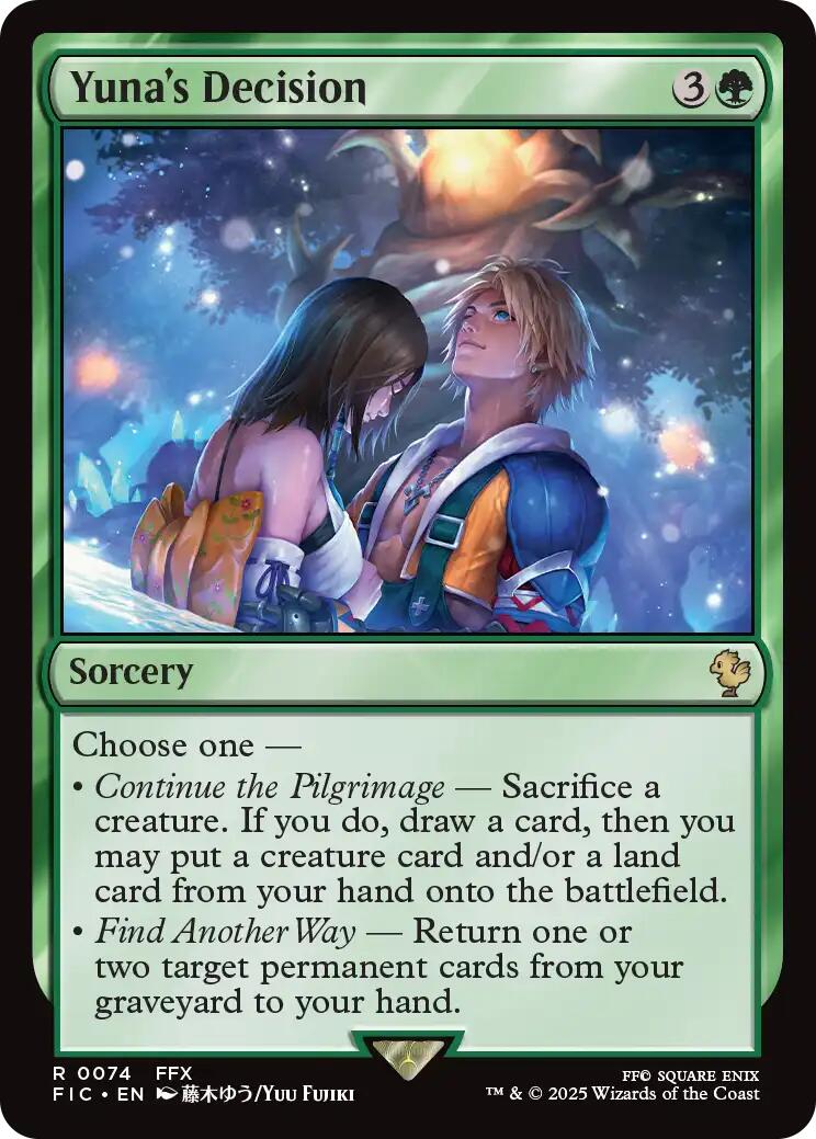 Yuna's Decision (Surge Foil) [FINAL FANTASY Commander] | Exor Games Summserside