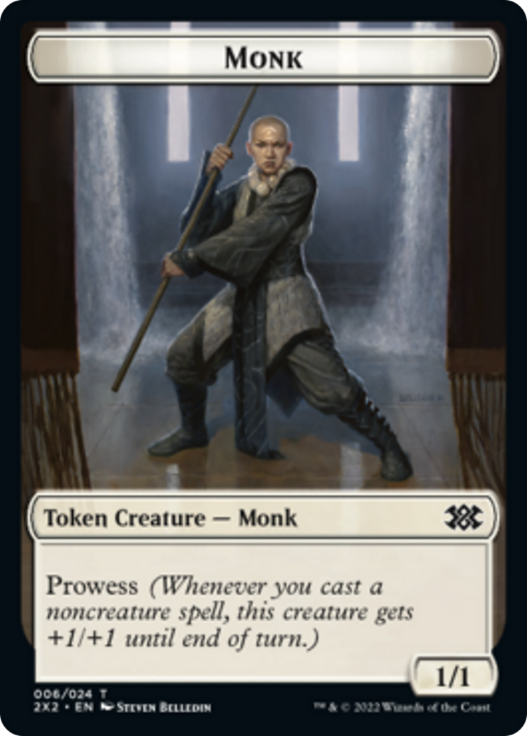 Spider // Monk Double-Sided Token [Double Masters 2022 Tokens] | Exor Games Summserside