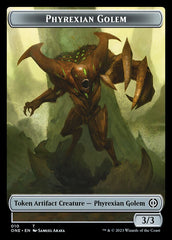 Rebel // Phyrexian Golem Double-Sided Token [Phyrexia: All Will Be One Tokens] | Exor Games Summserside