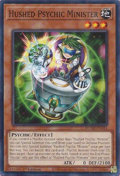 Hushed Psychic Minister [DUAD-EN014] Common | Exor Games Summserside