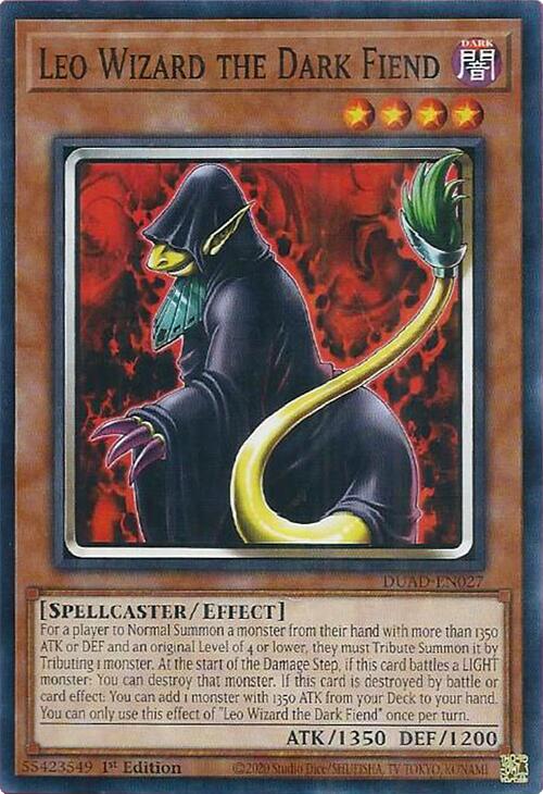 Leo Wizard the Dark Fiend [DUAD-EN027] Common | Exor Games Summserside