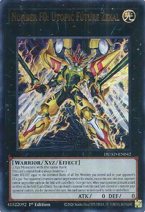 Number F0: Utopic Future Zexal [DUAD-EN042] Ultra Rare | Exor Games Summserside