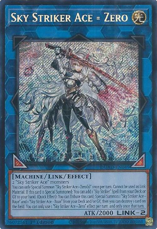 Sky Striker Ace = Zero [DUAD-EN049] Secret Rare | Exor Games Summserside