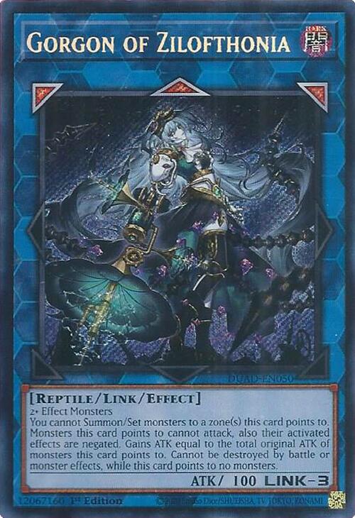 Gorgon of Zilofthonia [DUAD-EN050] Secret Rare | Exor Games Summserside
