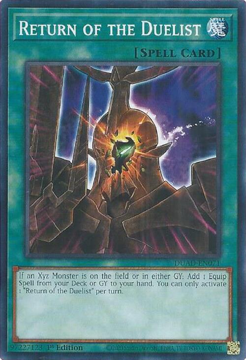 Return of the Duelist (card) [DUAD-EN071] Common | Exor Games Summserside
