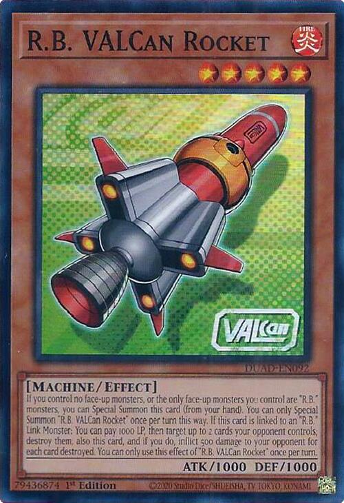 R.B. VALCan Rocket [DUAD-EN092] Super Rare | Exor Games Summserside