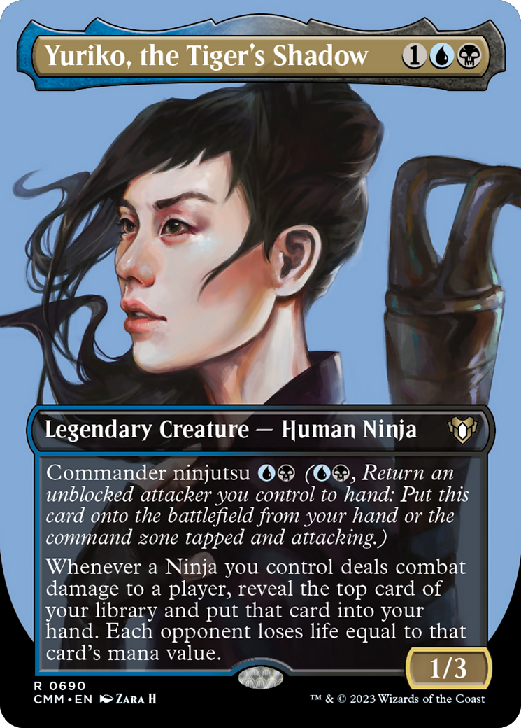 Yuriko, the Tiger's Shadow (Borderless Profile) [Commander Masters] | Exor Games Summserside