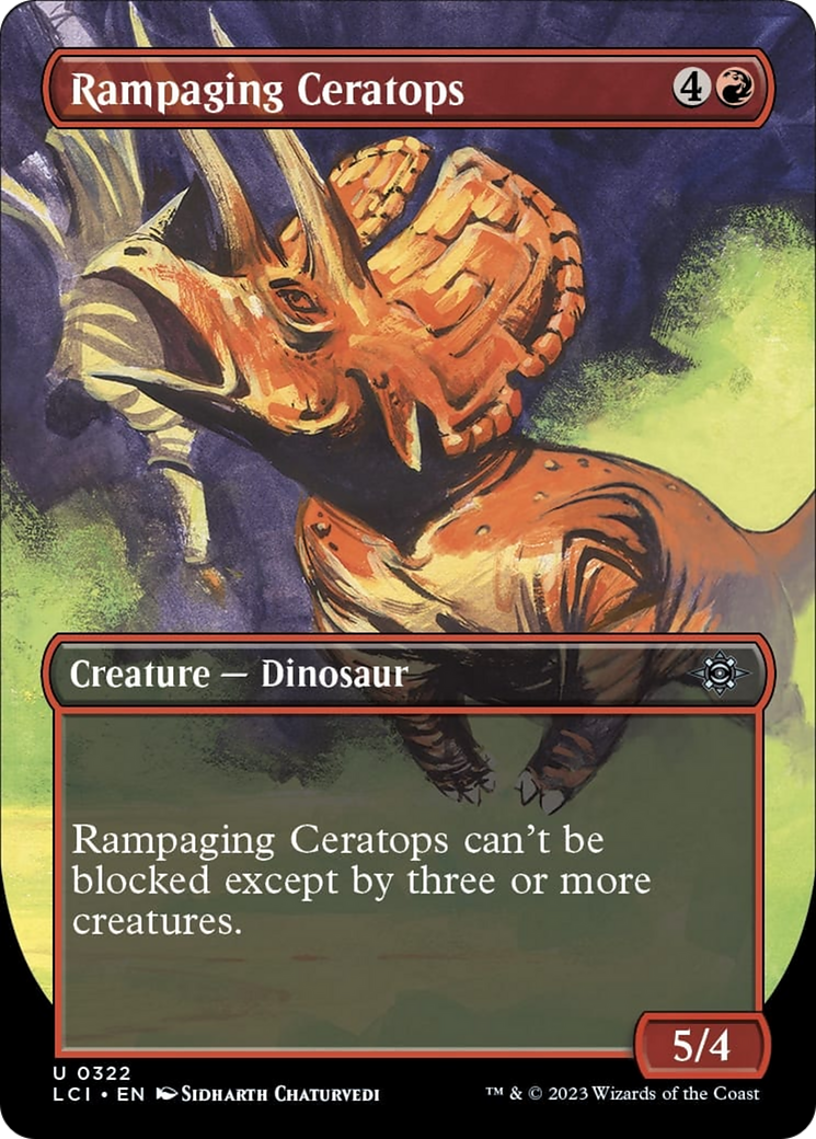 Rampaging Ceratops (Borderless) [The Lost Caverns of Ixalan] | Exor Games Summserside