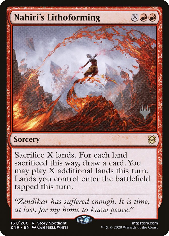 Nahiri's Lithoforming (Promo Pack) [Zendikar Rising Promos] | Exor Games Summserside