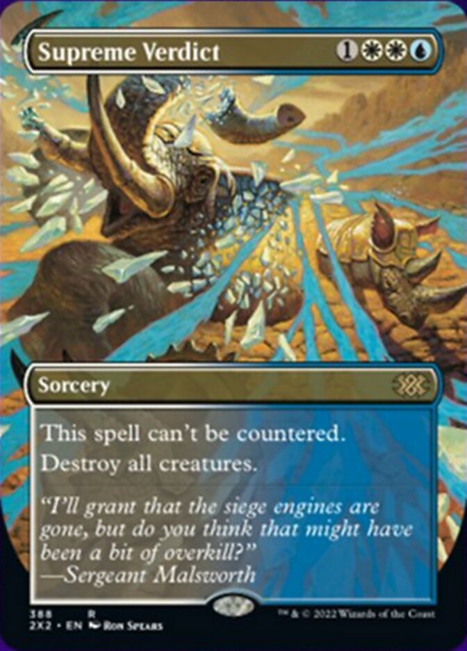 Supreme Verdict (Borderless Alternate Art) [Double Masters 2022] | Exor Games Summserside