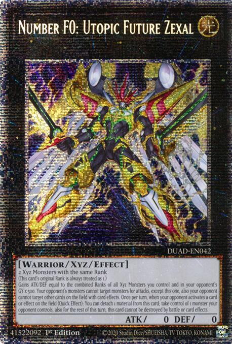 Number F0: Utopic Future Zexal (Starlight Rare) [DUAD-EN042] Starlight Rare | Exor Games Summserside