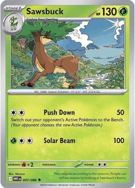 Sawsbuck (007/086) [Scarlet & Violet: White Flare] | Exor Games Summserside