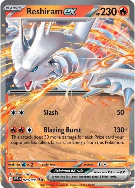 Reshiram ex (020/086) [Scarlet & Violet: White Flare] | Exor Games Summserside