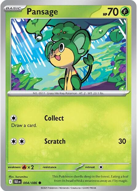 Pansage (004/086) [Scarlet & Violet: Black Bolt] | Exor Games Summserside