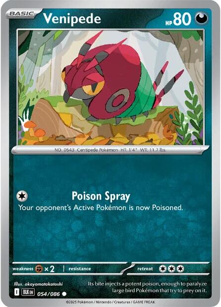 Venipede (054/086) [Scarlet & Violet: Black Bolt] | Exor Games Summserside