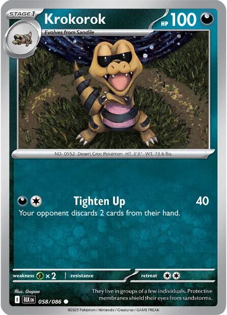 Krokorok (058/086) [Scarlet & Violet: Black Bolt] | Exor Games Summserside