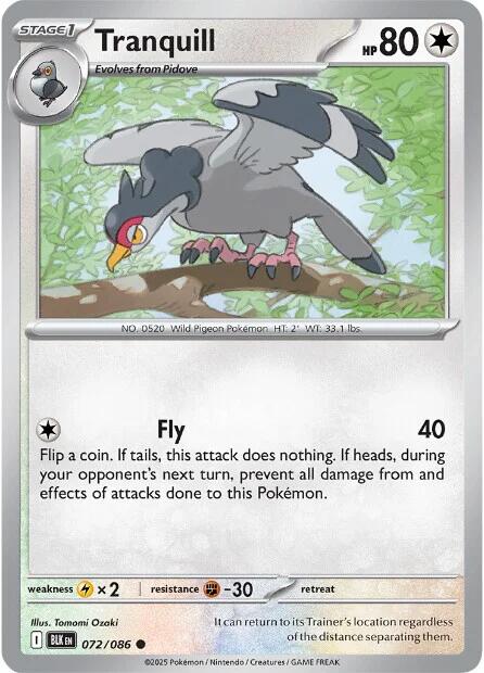 Tranquill (072/086) [Scarlet & Violet: Black Bolt] | Exor Games Summserside