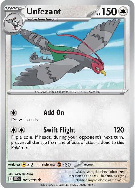 Unfezant (073/086) [Scarlet & Violet: Black Bolt] | Exor Games Summserside