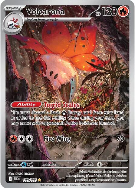 Volcarona (100/086) [Scarlet & Violet: Black Bolt] | Exor Games Summserside