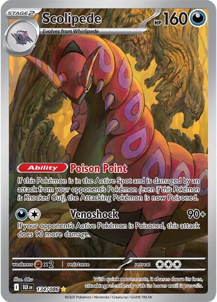Scolipede (134/086) [Scarlet & Violet: Black Bolt] | Exor Games Summserside