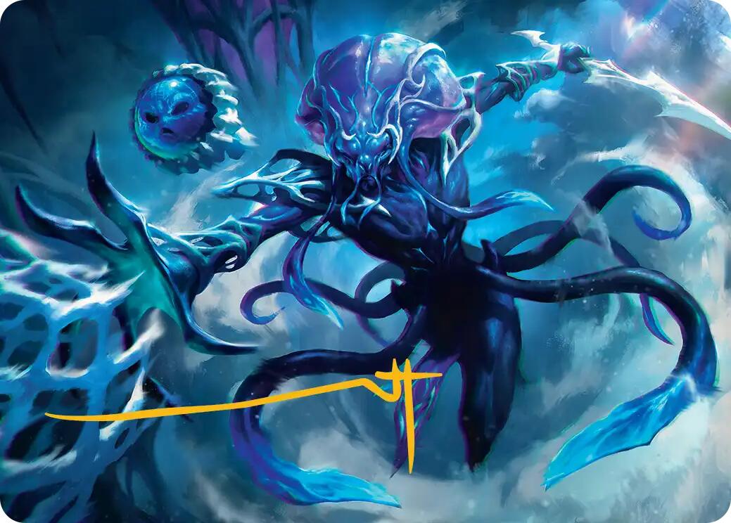 Illvoi Galeblade Art Card (Gold-Stamped Signature) [Edge of Eternities Art Series] | Exor Games Summserside