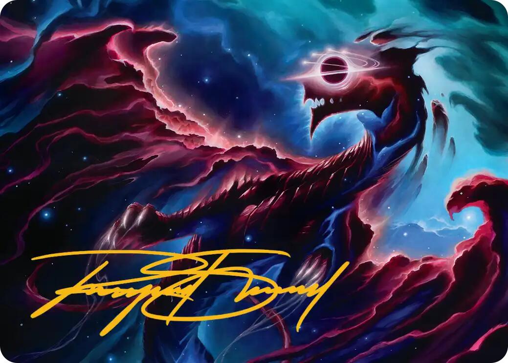 Nova Hellkite Art Card (18/54) (Gold-Stamped Signature) [Edge of Eternities Art Series] | Exor Games Summserside