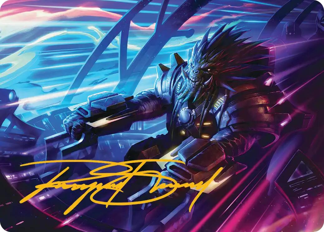 Tannuk, Steadfast Second Art Card (Gold-Stamped Signature) [Edge of Eternities Art Series] | Exor Games Summserside