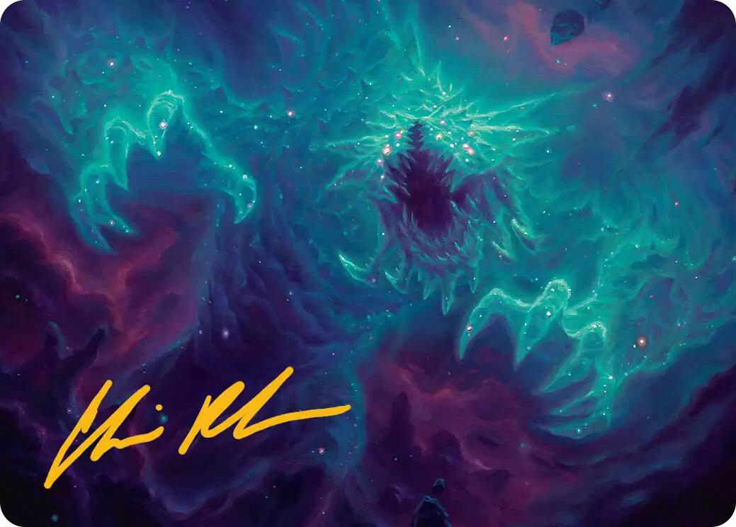 Cosmogoyf Art Card (Gold-Stamped Signature) [Edge of Eternities Art Series] | Exor Games Summserside