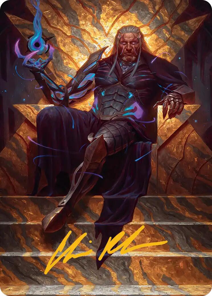 Tezzeret, Cruel Captain Art Card (1/54) (Gold-Stamped Signature) [Edge of Eternities Art Series] | Exor Games Summserside