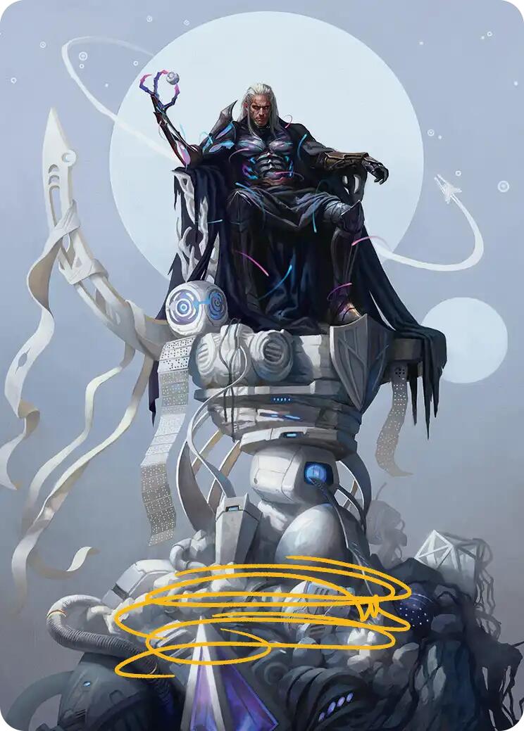 Tezzeret, Cruel Captain Art Card (35/54) (Gold-Stamped Signature) [Edge of Eternities Art Series] | Exor Games Summserside