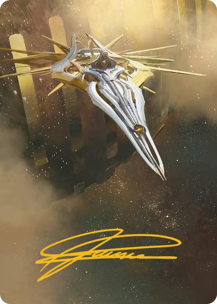 Dawnsire, Sunstar Dreadnought Art Card (Gold-Stamped Signature) [Edge of Eternities Art Series] | Exor Games Summserside