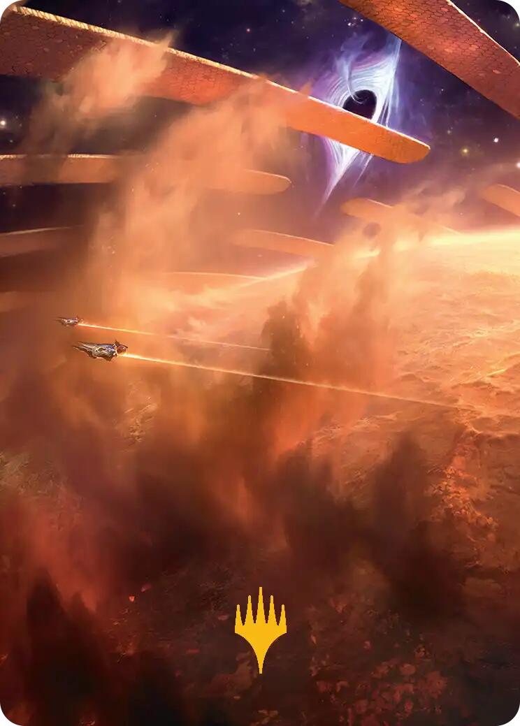 Adagia, Windswept Bastion Art Card (Gold-Stamped Planeswalker Symbol) [Edge of Eternities Art Series] | Exor Games Summserside