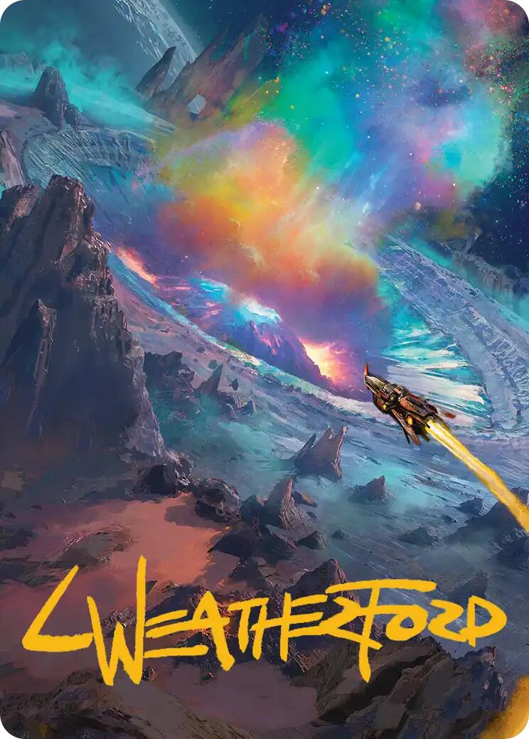 Meteor Crater Art Card (Gold-Stamped Signature) [Edge of Eternities Art Series] | Exor Games Summserside