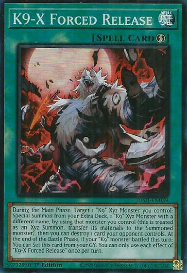 K9-X Forced Release [JUSH-EN039] Super Rare | Exor Games Summserside