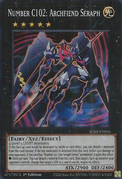 Number C102: Archfiend Seraph [JUSH-EN056] Super Rare | Exor Games Summserside