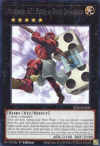 Number 67: Pair-a-Dice Smasher [JUSH-EN058] Rare | Exor Games Summserside