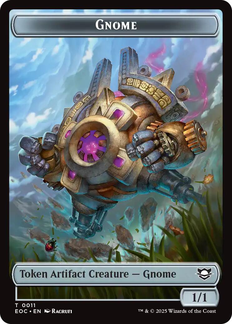 Gnome // Golem (0014) Double-Sided Token [Edge of Eternities Commander Tokens] | Exor Games Summserside