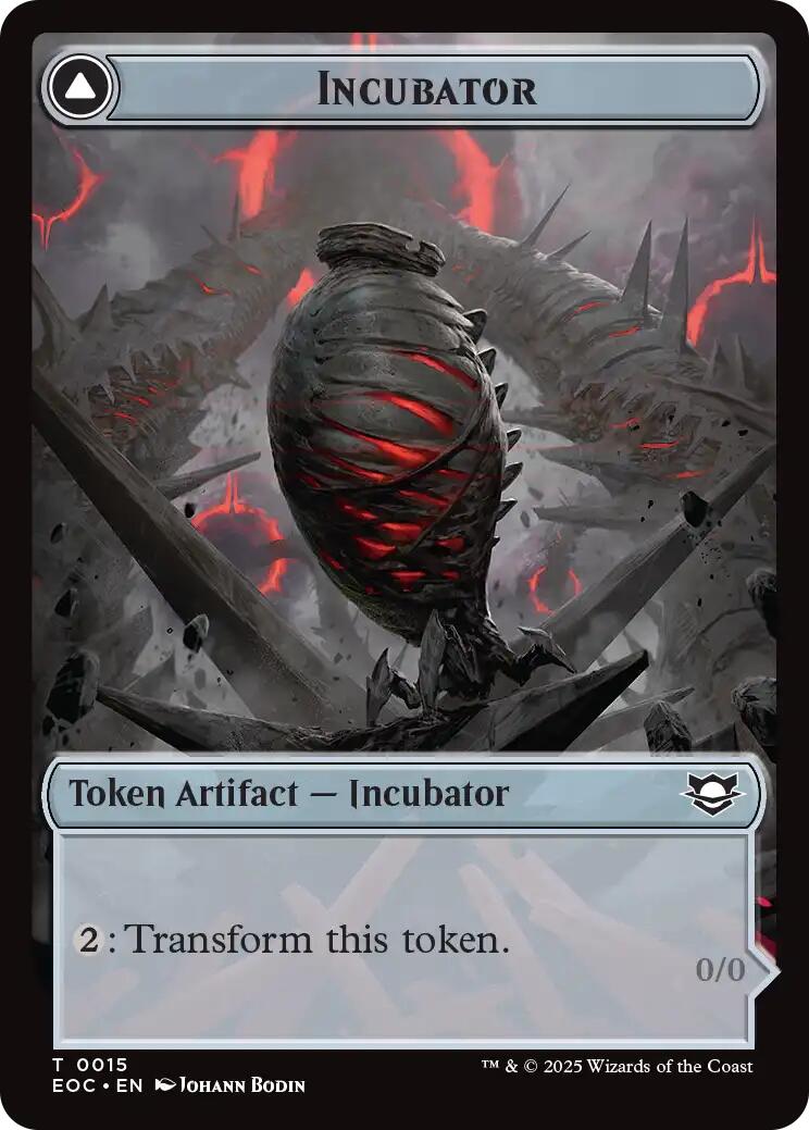 Incubator // Phyrexian Double-Sided Token [Edge of Eternities Commander Tokens] | Exor Games Summserside