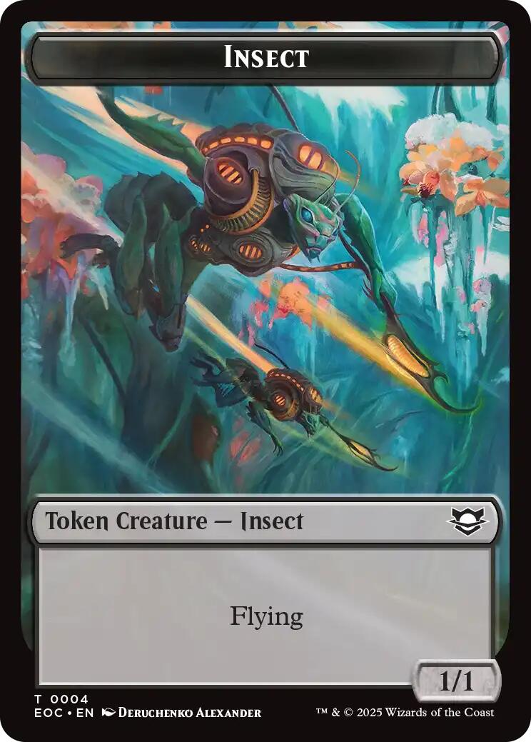 Insect // Elemental (0008) Double-Sided Token [Edge of Eternities Commander Tokens] | Exor Games Summserside