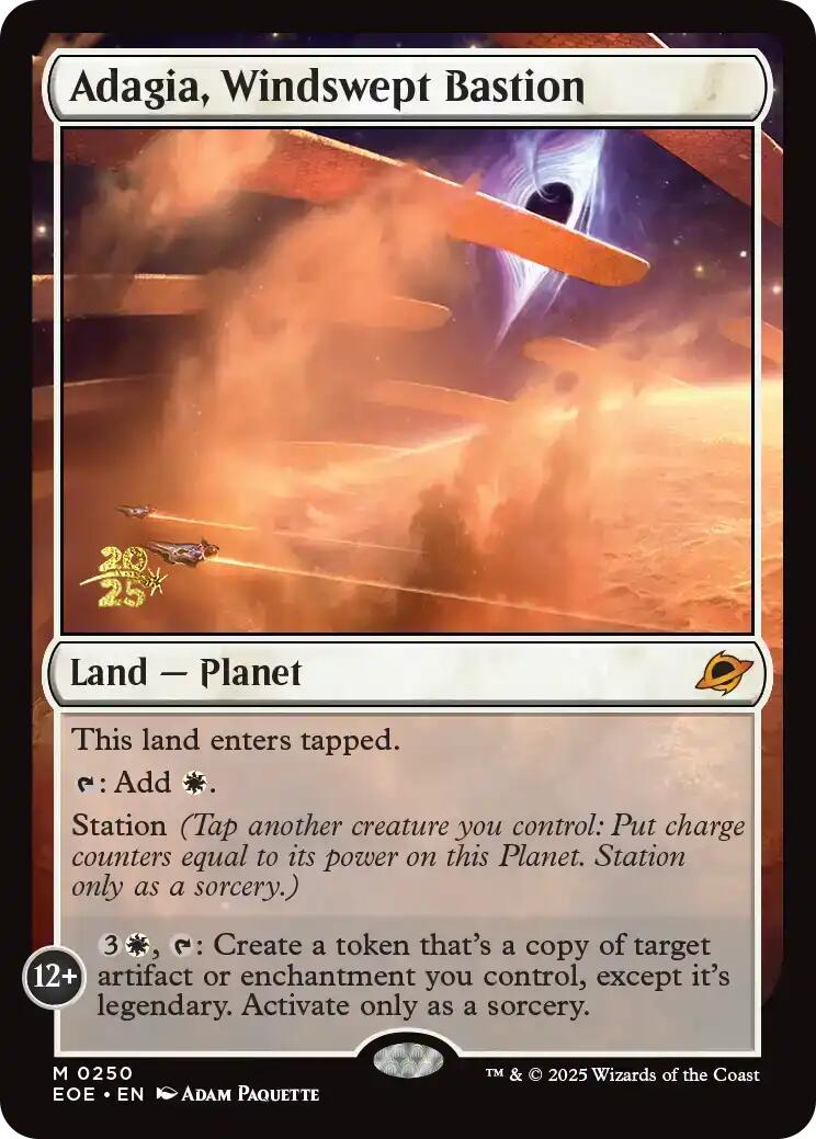 Adagia, Windswept Bastion [Edge of Eternities Prerelease Promos] | Exor Games Summserside