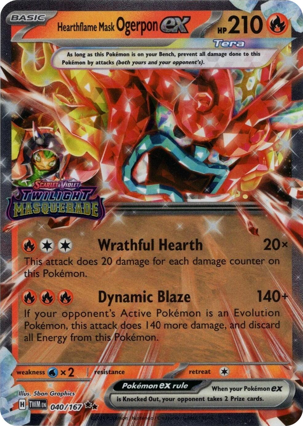 Hearthflame Mask Ogerpon ex (040/167) (Stamped) [Miscellaneous Cards] | Exor Games Summserside