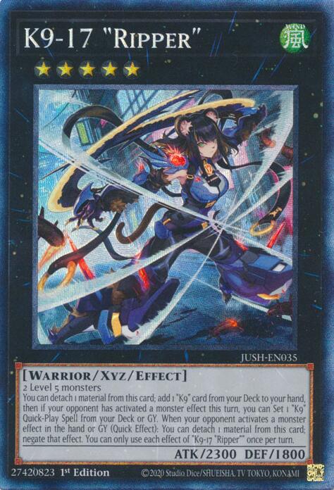 K9-17 "Ripper" (CR) [JUSH-EN035] Collector's Rare | Exor Games Summserside