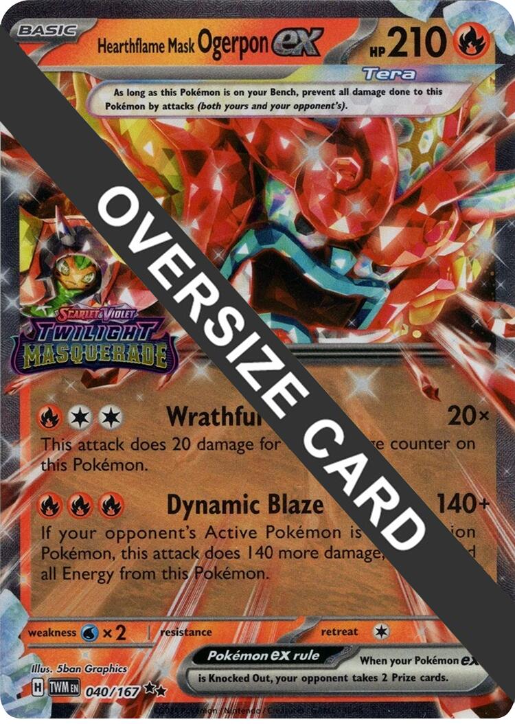 Hearthflame Mask Ogerpon ex (040/167) (Jumbo Card) [Scarlet & Violet: Twilight Masquerade] | Exor Games Summserside