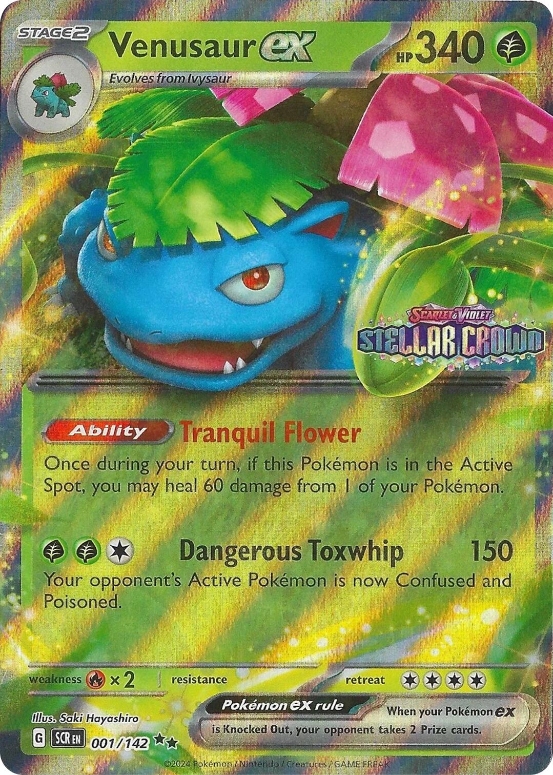 Venusaur ex (001/142) (Stellar Crown Stamp) [Miscellaneous Cards] | Exor Games Summserside